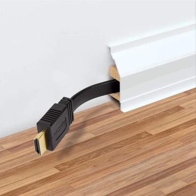 Manhattan 355599 HDMI-kabel HDMI Aansluitkabel HDMI-A-stekker, HDMI-A-stekker 0.50 m Zwart 4K UHD, Afgeschermd (dubbel), Plat, Platte uitvoering