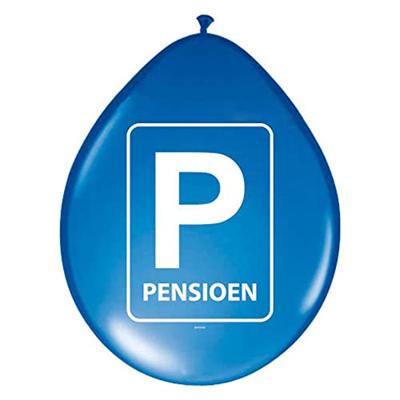 Pensioen Parkeerbord Ballonnen - 8 stuks