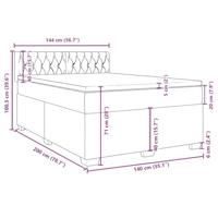Boxspring met matras fluweel donkergrijs 140x200 cm - thumbnail