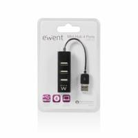 USB-HUB Ewent EW1123 Zwart - thumbnail