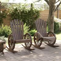 Schommelstoelen 2 st Adirondack massief vurenhout - thumbnail
