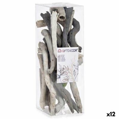 Decoratieve boomstam Gift Decor Grijs 9 x 27 x 9 cm (12 Stuks)