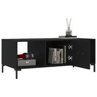 Salontafel 102x50x40 cm bewerkt hout zwart - thumbnail