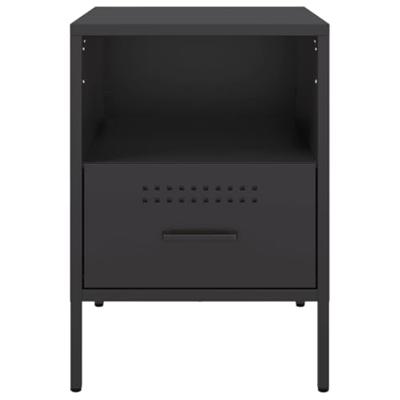 Nachtkastjes 2 st 36x39x50,5 cm staal zwart