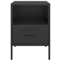 Nachtkastjes 2 st 36x39x50,5 cm staal zwart - thumbnail