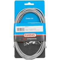 Trommelrem kabelkit Elvedes 1700mm / 2350mm RVS - zilver (op kaart) - thumbnail