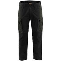 Blåkläder Service werkbroek met stretch 14591845 | Stone/Zwart | Maat 60 - 7330509500637 - thumbnail