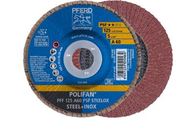 PFERD TOOLS 67646125 PFF 125 A 60 PSF STEELOX Lamellenschijf Diameter 125 mm Boordiameter 22.23 mm Korrelgrootte (num) 60 RVS, Staal 10 stuk(s) PFERD TOOLS 67646125 PFF 125 A 60 PSF STEELOX Lamellenschijf Diameter 125 mm Boordiameter 22.23 mm Korrelgrootte (num) 60 RVS, Staal 10 stuk(s)