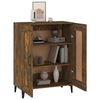 Dressoir 69,5x34x90 cm bewerkt hout gerookt eikenkleurig - thumbnail