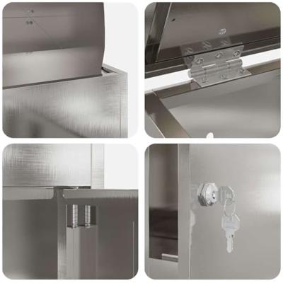 Pakket inwerp box Zwart 44 x 35 x 59 cm Roestvrij staal Pakket inwerp box Zwart 44 x 35 x 59 cm Roestvrij staal