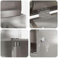 Pakket inwerp box Zwart 44 x 35 x 59 cm Roestvrij staal - thumbnail