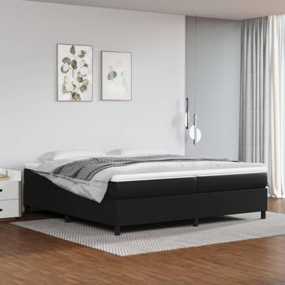 Bedframe kunstleer zwart 200x200 cm