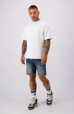 Black Bananas Cut Off Korte Broek Heren Donkerblauw - Maat 28 - Kleur: Donkerblauw | Soccerfanshop