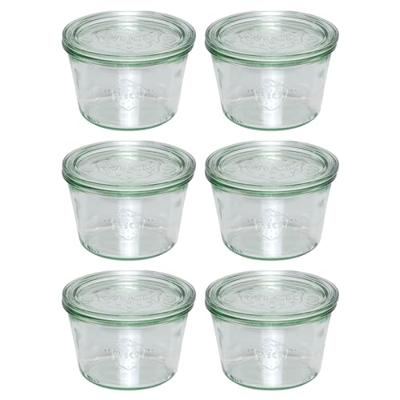 Weck Stort glas (370ml) 1/4L 6 stuks Weck Stort glas (370ml) 1/4L 6 stuks