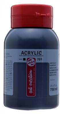 Talens Art Creation acrylverf flacon van 750 ml, ivoorzwart