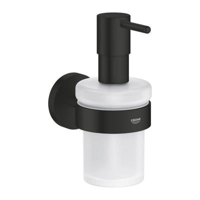 GROHE Start Zeepdispenser - met houder - mat glas - mat zwart 411952430