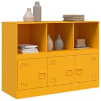 Dressoir 99x39x73 cm staal mosterdgeel - thumbnail