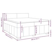 Boxspring met matras stof taupe 200x200 cm - thumbnail
