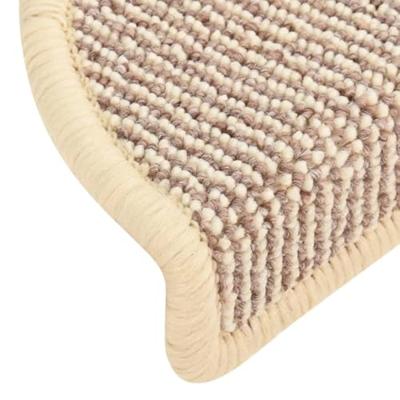 Trapmatten 15 st 56x17x3 cm Wit en Bruin Halfrond Trapmatten 15 st 56x17x3 cm Wit en Bruin Halfrond