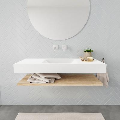 Aqua Splash Badkamermeubel AQS Ibiza 120 cm met Washed Oak Planchet Solid Surface Wastafel Mat Wit - Badmeubel Ibiza 120 cm Washed Oak Planchet Solid Aqua Splash Badkamermeubel AQS Ibiza 120 cm met Washed Oak Planchet Solid Surface Wastafel Mat Wit - Badmeubel Ibiza 120 cm Washed Oak Planchet Solid