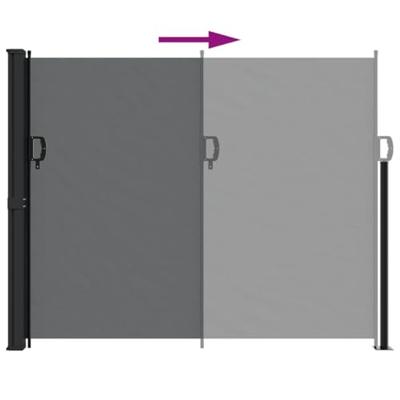 VidaXL Windscherm uittrekbaar 160x500 cm zwart