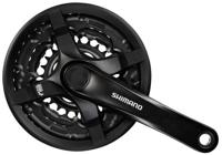 Crankstel 6/7/8 speed Shimano Tourney FC-TY501 met 170mm crankarm 48 x 38 x 28T - zwart - thumbnail