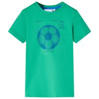 Kindershirt met voetbalprint 92 groen - thumbnail