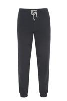 Heren joggingbroek met boorden zwart - thumbnail