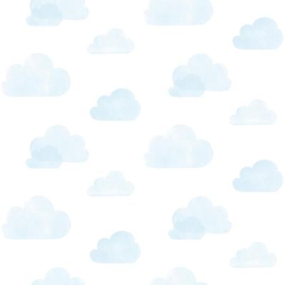 Dutch Wallcoverings Joy - Wolken - Wit/Blauw