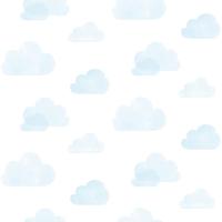 Dutch Wallcoverings Joy - Wolken - Wit/Blauw - thumbnail