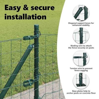 VidaXL Hek met paal groen 0,6 x 10 m staal en pvc VidaXL Hek met paal groen 0,6 x 10 m staal en pvc