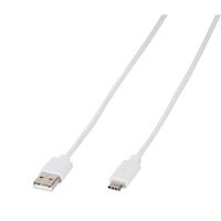 Vivanco USB-kabel USB 2.0 USB-A-stekker, USB-C™ stekker 1.00m wit - thumbnail