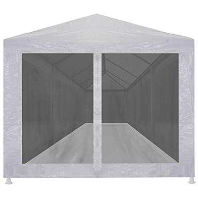 Partytent met 10 mesh zijwanden 12x3 m - thumbnail