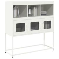 Dressoir 100,5x39x107 cm koudgewalst staal wit - thumbnail