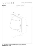 Lucide IDAHO - Wandlamp - 1xE14 - Grijs - thumbnail