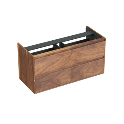 Onderkast Forzalaqua Reno 120x51x60 Cm 4 Lades Softclose Noten Pure Walnut Onderkast Forzalaqua Reno 120x51x60 Cm 4 Lades Softclose Noten Pure Walnut