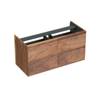 Onderkast Forzalaqua Reno 120x51x60 Cm 4 Lades Softclose Noten Pure Walnut - thumbnail