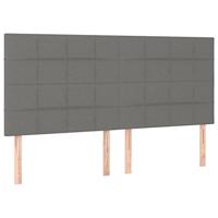 Boxspring met matras stof donkergrijs 200x200 cm - thumbnail