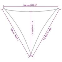 VidaXL Zonnezeil 160 g/m² 5x5x5 m hdpe bruin - thumbnail
