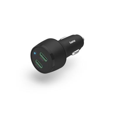 Hama Auto-snellader 2x USB-C Power Delivery/Qualcomm ® 45 W Zwart Hama Auto-snellader 2x USB-C Power Delivery/Qualcomm ® 45 W Zwart