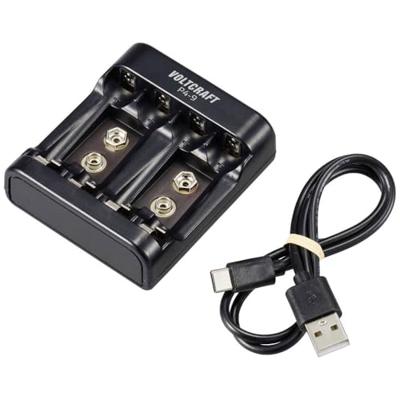 VOLTCRAFT P4-9 Batterijlader NiMH AAA (potlood), AA (penlite), 9 V (blok) VOLTCRAFT P4-9 Batterijlader NiMH AAA (potlood), AA (penlite), 9 V (blok)