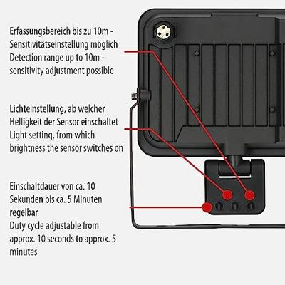 Brennenstuhl LED buitenlamp JARO 7060 P met infrarood bewegingsmelder 5800lm, 50W, IP65 - 1171250542 Brennenstuhl LED buitenlamp JARO 7060 P met infrarood bewegingsmelder 5800lm, 50W, IP65 - 1171250542