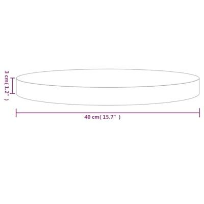 Tafelblad rond 40x3 cm massief grenenhout wit Tafelblad rond 40x3 cm massief grenenhout wit