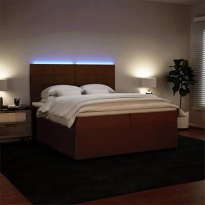 Boxspring met matras fluweel roze 200x200 cm