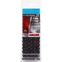 Simson fietsketting normaal basic - 112 schakels, 1/2"x1/8", voor stadsfietsen zonder versnelling en met naafversnelling - zwart - thumbnail