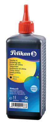 Pelikan Oost-Indische inkt, zwart, fles met gietstop van 1 l