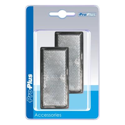 ProPlus reflectoren met grondplaat 85x39mm zelfklevend wit 2st. in blister ProPlus reflectoren met grondplaat 85x39mm zelfklevend wit 2st. in blister