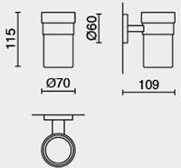 ZACK Scala bekerhouder met glas - thumbnail