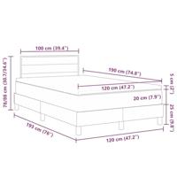 Boxspring Bed met Matras & LED Donkergrijs 120x190 cm Stof - thumbnail