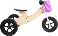 Small Foot - houten driewieler en loopfiets 2in1 maxi roze - thumbnail